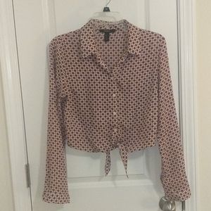 Button down crop top